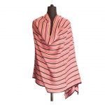 Striped pure cashmere and pashmina shawl