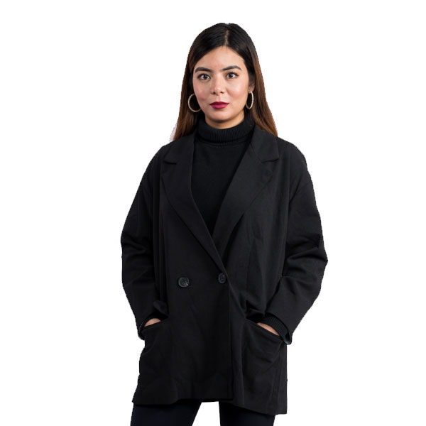 Women Lightweight Oversized Jacket black