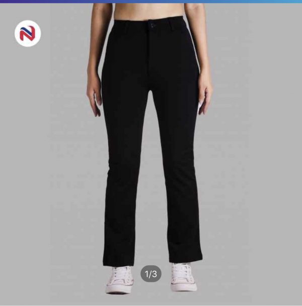 Black Stretchable Formal Pant For Women