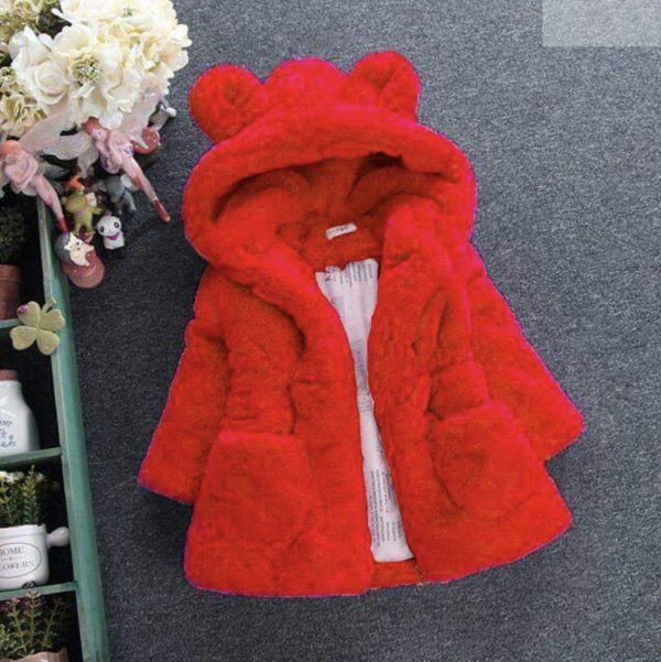 Winter Furry Jacket For Baby Girls