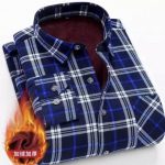 Blue/White Woolen Shirt For Men