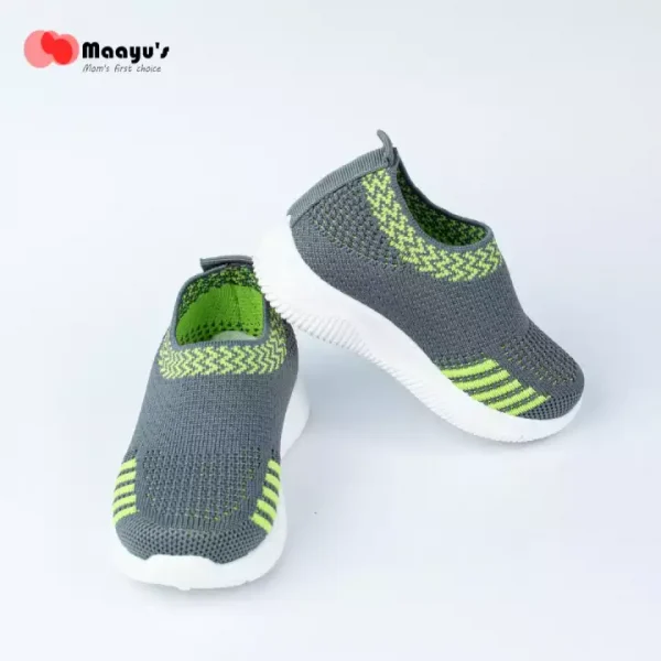 Knitted Slip On Shoes - Green